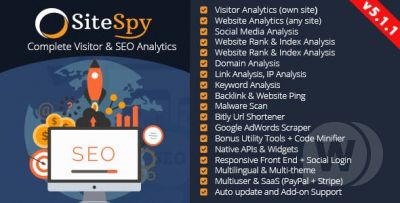 SiteSpy v5.1.2 NULLED - аналитика посетителей и SEO инструменты