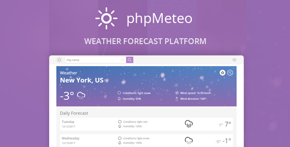 phpMeteo v2.0.0 - скрипт сайта погоды