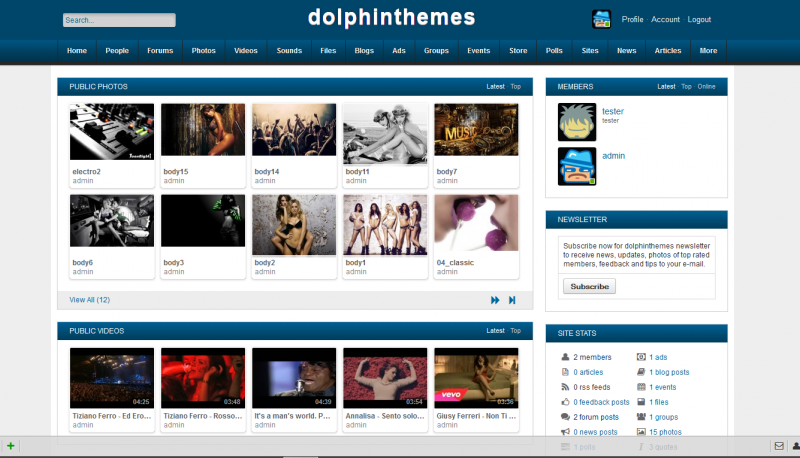 Социальная сеть CMS Dolphin v.7.1.5
