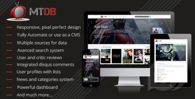MTDb v3.1.1 - скрипт сайта с фильмами и ТВ-шоу